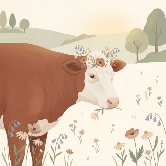 Colonel Mustard wearing a flower crown
