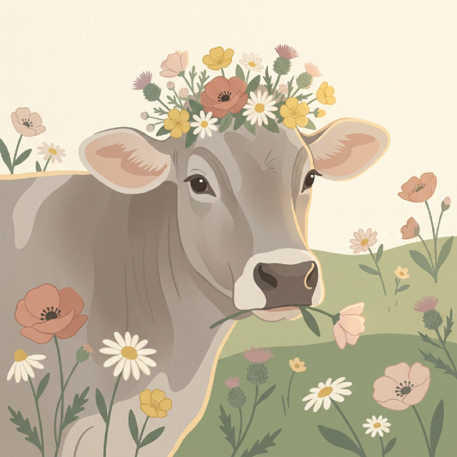 Duchess wearing a flower crown