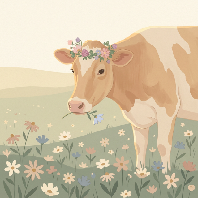 Maisie wearing a flower crown