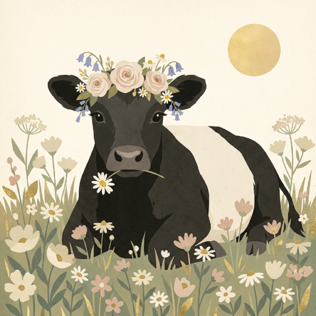 Willa wearing a flower crown